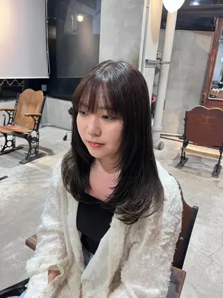 ミディアム カラー ヘアアレンジ 🫧艶髪矯正 髪質改善🫧 大介のヘアスタイル