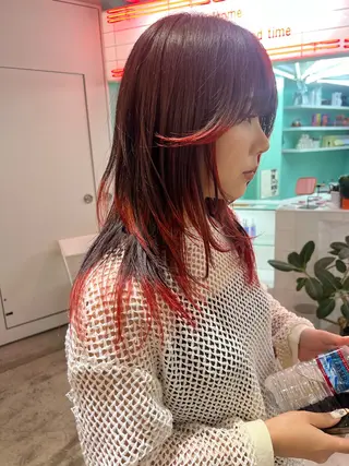 ロング 💥ウルフカット デザインあんな💥のヘアスタイル