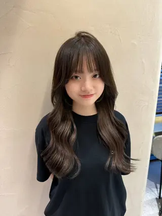 セミロング 韓国ヘア/ベージュ カラー/髪質改善/涼のヘアスタイル