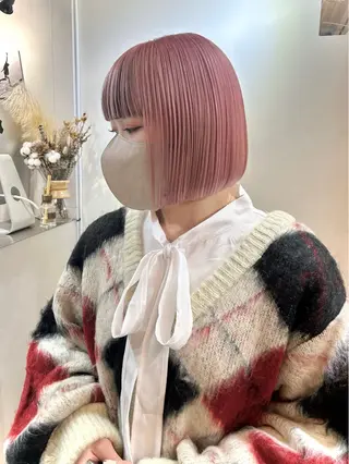 ショート カラー 韓国/ハイトーン/ ボブ🎀MIKU🎀のヘアスタイル