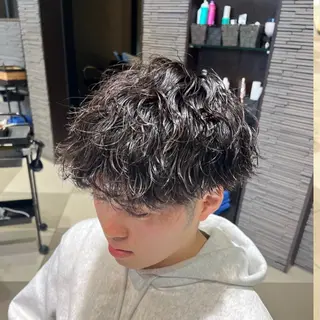 ショート パーマ メンズ 道越 裕人のヘアスタイル