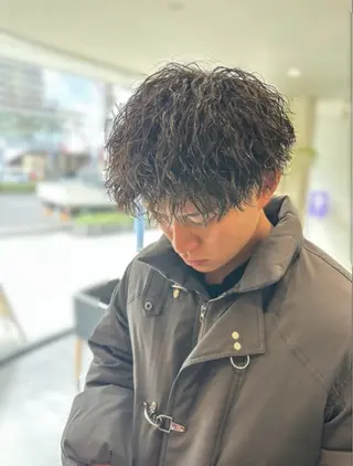パーマ メンズ 💈メンズサロン シャドウパーマ大募集のヘアスタイル