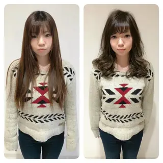 セミロング パーマ 高橋 昭雄のヘアスタイル