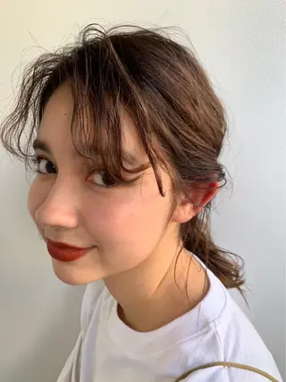 セミロング カラー なかむら ゆきのヘアスタイル