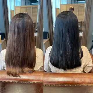 セミロング 六本木縮毛矯正/髪質 改善/LOANA鈴木のヘアスタイル