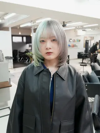 ミディアム カラー ハイトーンカラー/ さらさのヘアスタイル