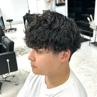 ショート パーマ メンズ 【メンズパーマ特化】 🌀網中勇喜のヘアスタイル