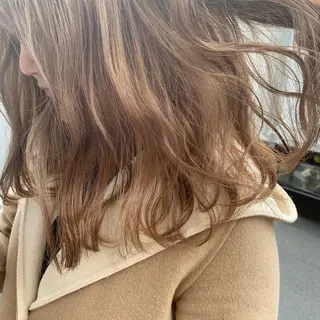 セミロング カラー 似合わせカラー🫶 小川千波のヘアスタイル