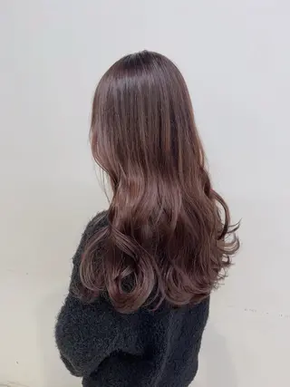 セミロング カラー 🥞ベージュ系カラー 【すずきりほ】🥞のヘアスタイル