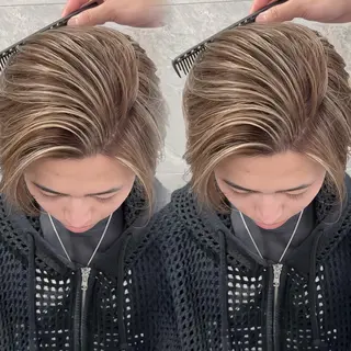 ショート 🇺🇸ルミナ🔥 外国人風ハイライトのヘアスタイル