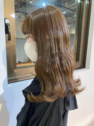 セミロング GO TODAY SHAiRE SALON 原宿Stella店所属・𓍯柔らかhair 𓍯 yukinoのヘアスタイル