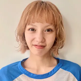 ショート カラー あやめ【顔まわり/レ イヤー/柔らかカラ】のヘアスタイル