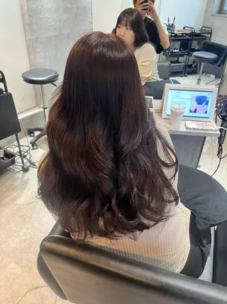 ロング カラー ダブルカラー 新宿のヘアスタイル