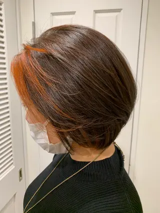 ショート 渋谷ハイトーン/ デザインカラー阿部のヘアスタイル