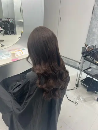 ロング カラー ヘアアレンジ 👑垢抜け韓国ヘア ハッシュカット唯澄のヘアスタイル