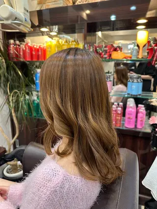 セミロング 縮毛矯正&髪質改善/ きょうの🐺のヘアスタイル