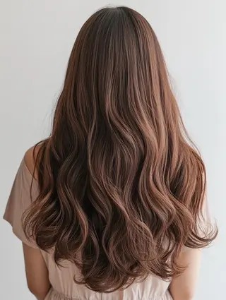 ロング カラー ヘアアレンジ 🫧暖色系color /沙綾🧸のヘアスタイル