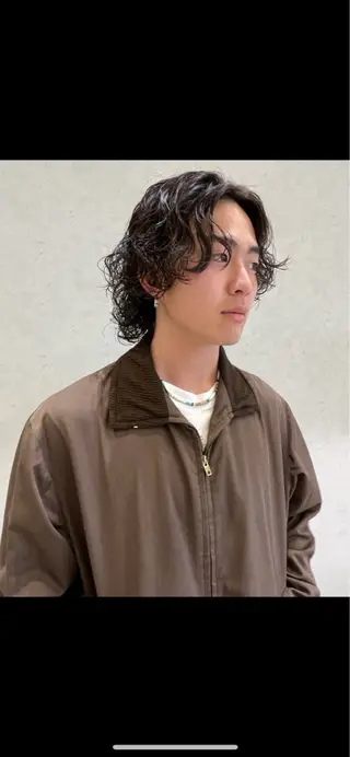 パーマ メンズ nono/パーマ /顔まわりカット🐈のヘアスタイル