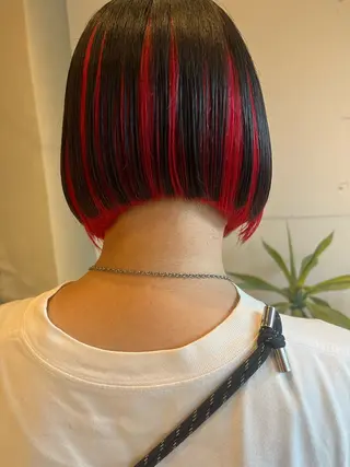 ショート カラー 藤井 美歩/赤髪のヘアスタイル