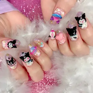 ネイル シェアサロンLei.g(レイジー)所属・3Dアートネイル💗 都築レナのネイルデザイン