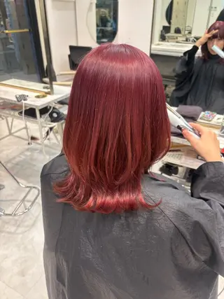 セミロング カラー ハイトーンレイヤー 🦋🌷Shuriのヘアスタイル