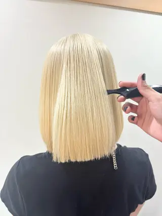 ミディアム カラー ブリーチ特化/透明感 カラー森山陽向のヘアスタイル