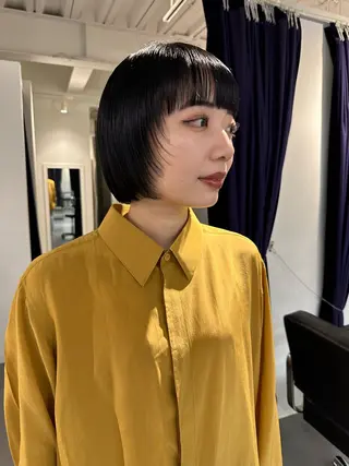 ミディアム カラー お悩み解決パーマ hana🩰のヘアスタイル