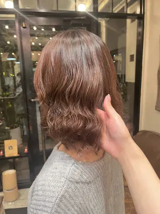 ミディアム Belle 並木通り店所属・rena/ パーマ/カラーのヘアスタイル