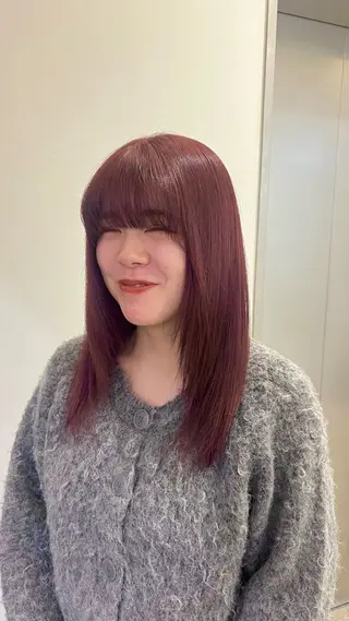 ミディアム カラー Garland 表参道所属・ミディアムレイヤー/ 艶カラー🎀 emiのヘアスタイル