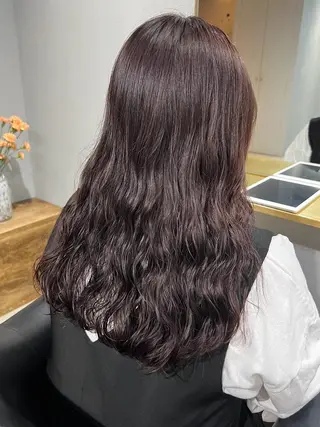 セミロング カラー パーマ akane/ボブ /オリーブ/ブラウンのヘアスタイル