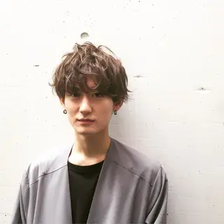 ショート パーマ メンズ ワタベ ハヤト/ トップデザイナーのヘアスタイル