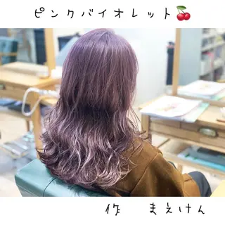 セミロング カラー 前田 健太のヘアスタイル