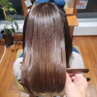 セミロング ツヤ髪専門美容師✨️ ナカノユウキのヘアスタイル