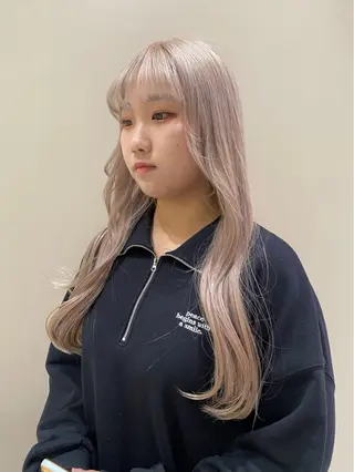 ロング カラー ベージュ/アレンジ /横浜/杉本千夏のヘアスタイル