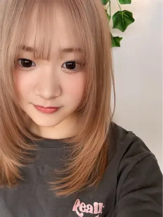 ミディアム カラー LIFE 本店所属・ハイトーン×韓国 レイヤー/ 小林達哉のヘアスタイル