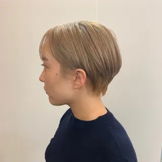 ショート 艶髪color💎髪 質改善ストレート大吉のヘアスタイル