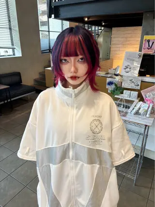 ミディアム カラー 耳つぼS認定講師 ×ハイトーンカラーのヘアスタイル