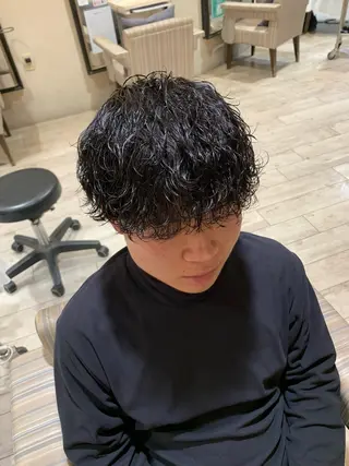 パーマ メンズ 梅田マンツーマン メンズ特化美容師のヘアスタイル