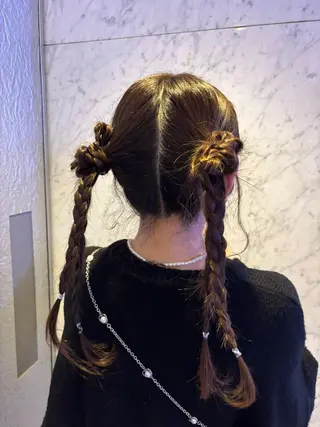 セミロング ヘアアレンジ 河原 彩心【葛西/西葛西】のヘアスタイル