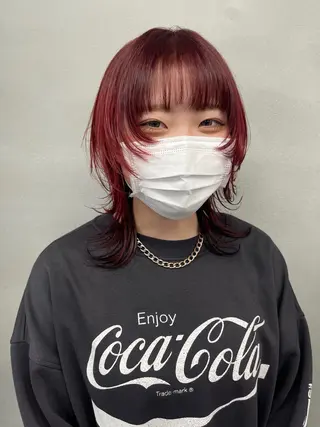 ミディアム 柏 ウルフ/レイヤー 田中佐和🐺のヘアスタイル