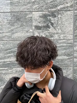 ミディアム パーマ メンズ 🔥メンズ特化🔥 藍斗のヘアスタイル