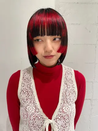 ミディアム ショートボブ /綾華のヘアスタイル