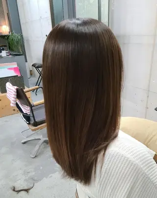 セミロング カラー パーマ terra✂️川嶋 大輔のヘアスタイル