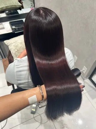 ロング カラー 透明感カラー💙 束感まつげ🪼海月のヘアスタイル