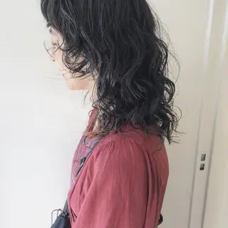 ミディアム パーマ yuki hair所属・yuki watanabeのヘアスタイル