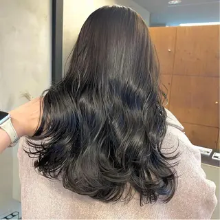 ロング カラー パーマ ヘアアレンジ メンズ キッズ ネイル マツエク・マツパ アイブロウ EMANON梅田店所属・前川 朋香のヘアスタイル