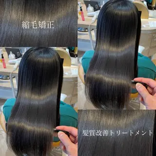 ロング オリーブカラー 長谷川のヘアスタイル