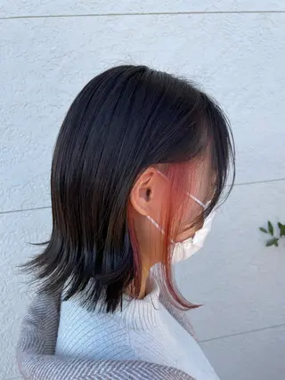 ミディアム カラー clocca所属・鵜飼 真伍のヘアスタイル