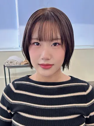 ショート カラー 梅田/透明感カラー ボブレイヤーきょうかのヘアスタイル
