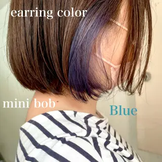 ショート カラー 切りっぱなしボブ ソノキユウカのヘアスタイル